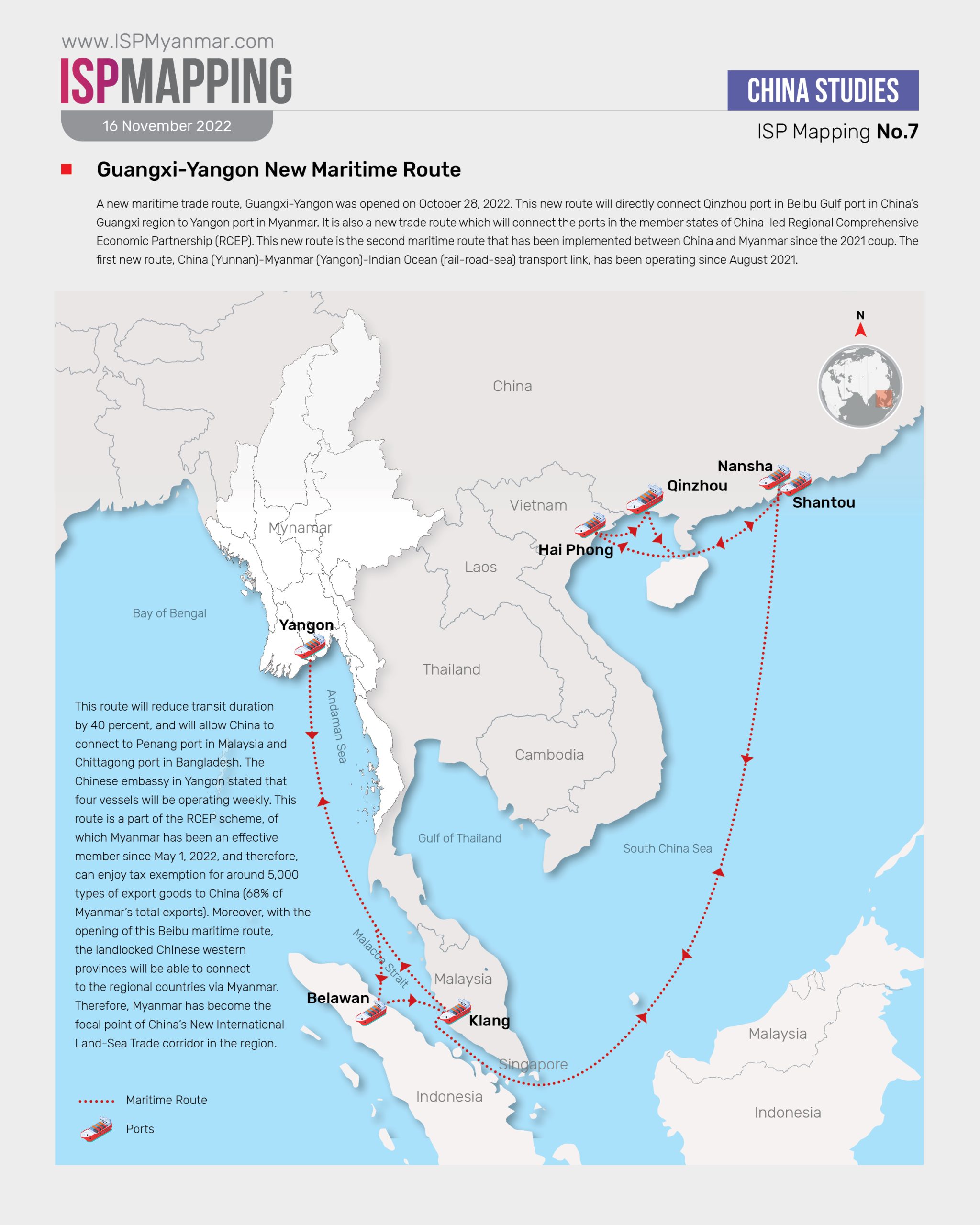 Guangxi-Yangon New Maritime Route